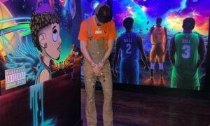 lamelo ball head down pose standing up