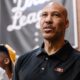lavar ball looking up at drew league with bbb polo