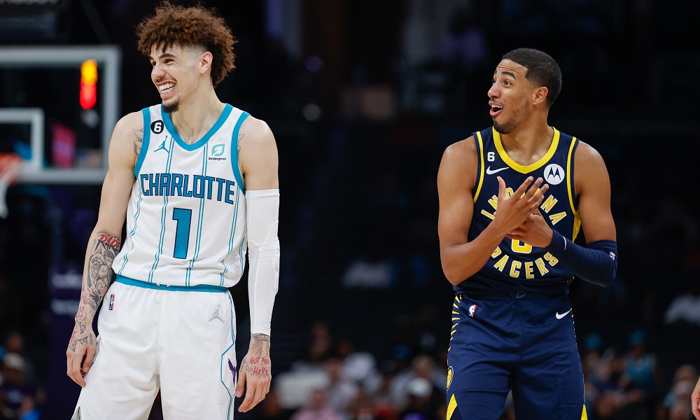 LaMelo laughing