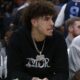 LaMelo watches the game