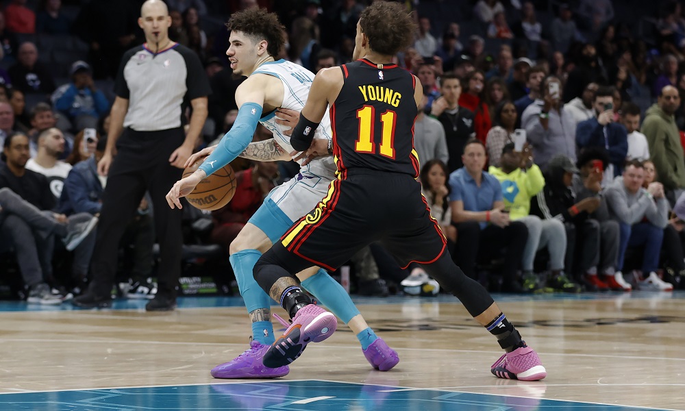 LaMelo backs down Trae Young