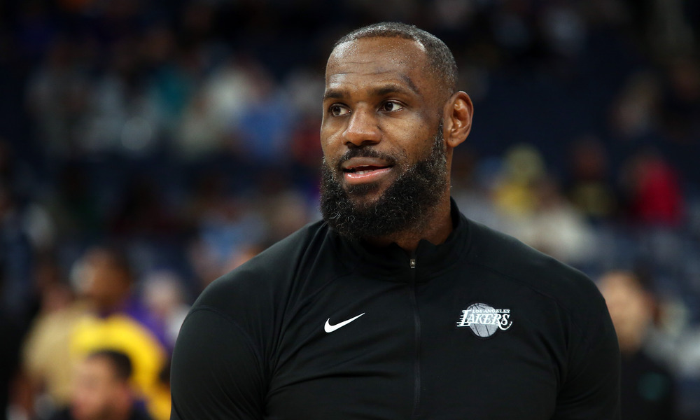 Closeup shot of LeBron James