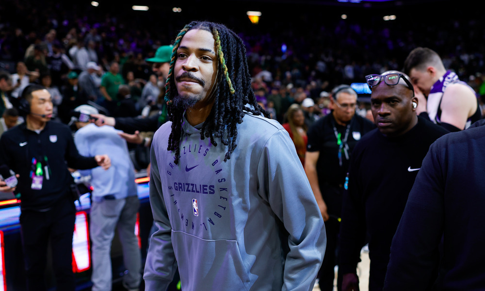 Ja Morant leaving the court after a game.