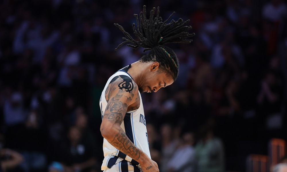 Ja Morant stares down