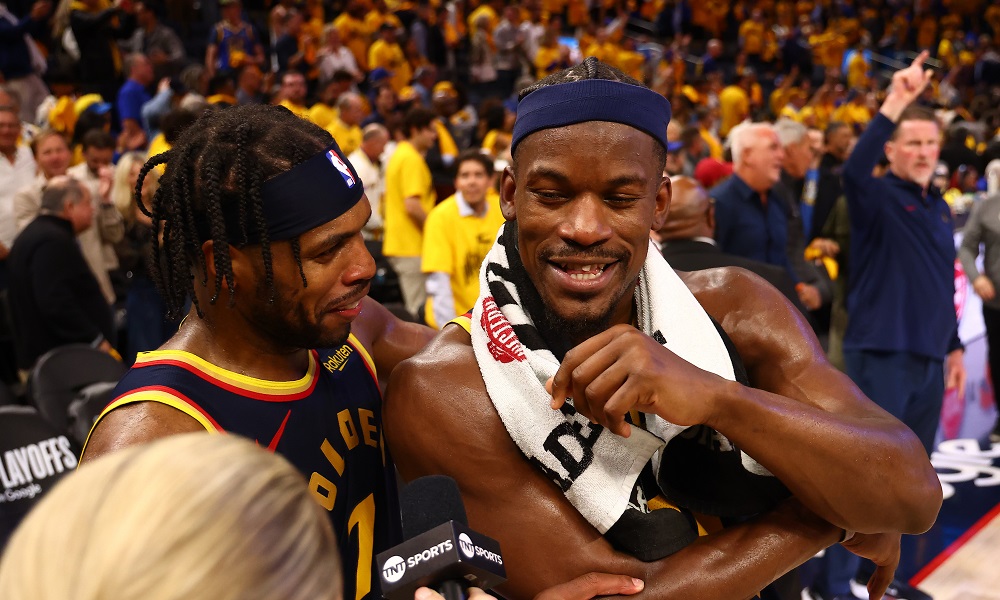 Jimmy Butler celebrates win