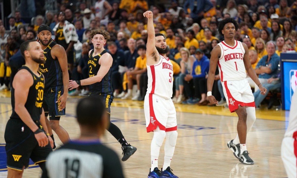 Fred VanVleet poses after shot