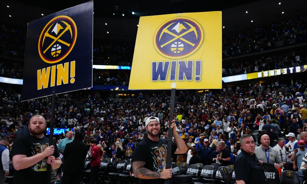 Nuggets fans celebrate win