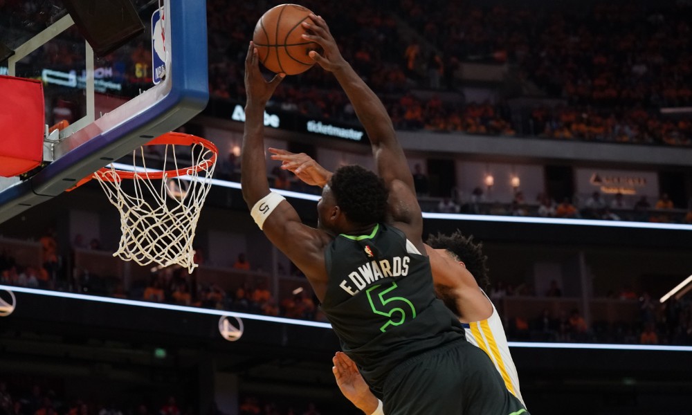 Anthony Edwards slam dunks