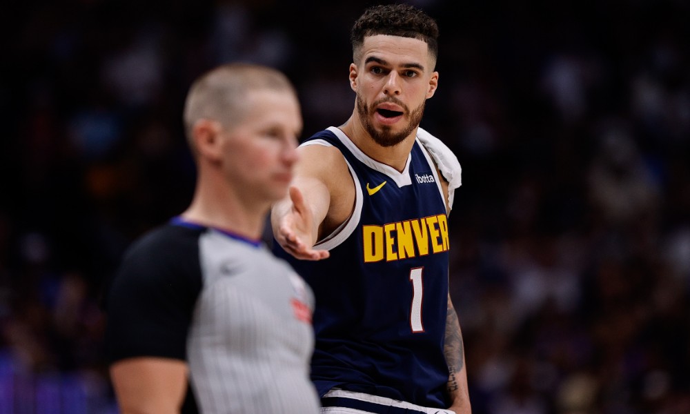 Michael Porter Jr. argues with referee