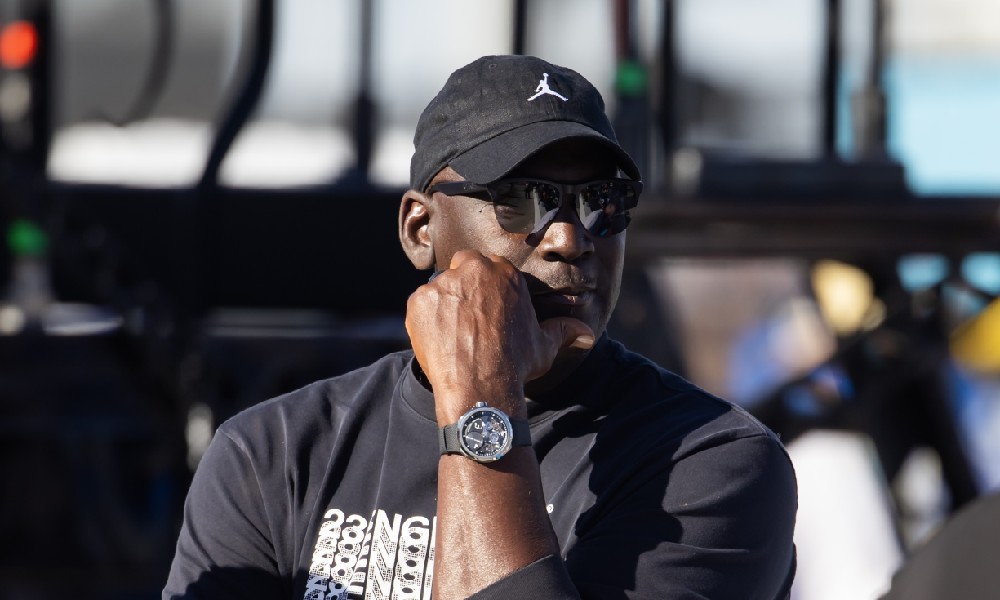 Michael Jordan watches his NASCAR team