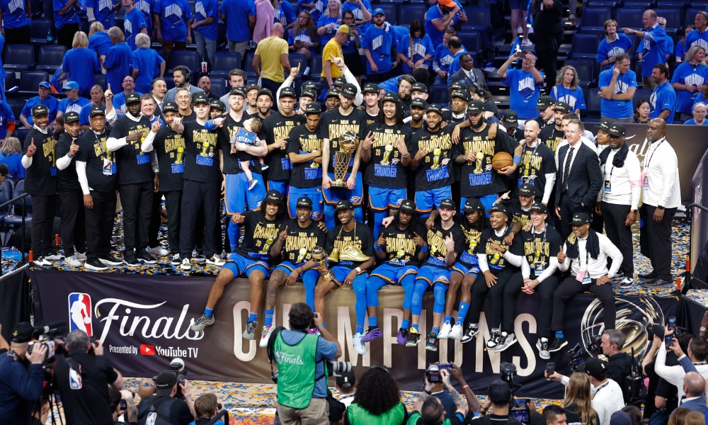 Thunder celebrating championship win