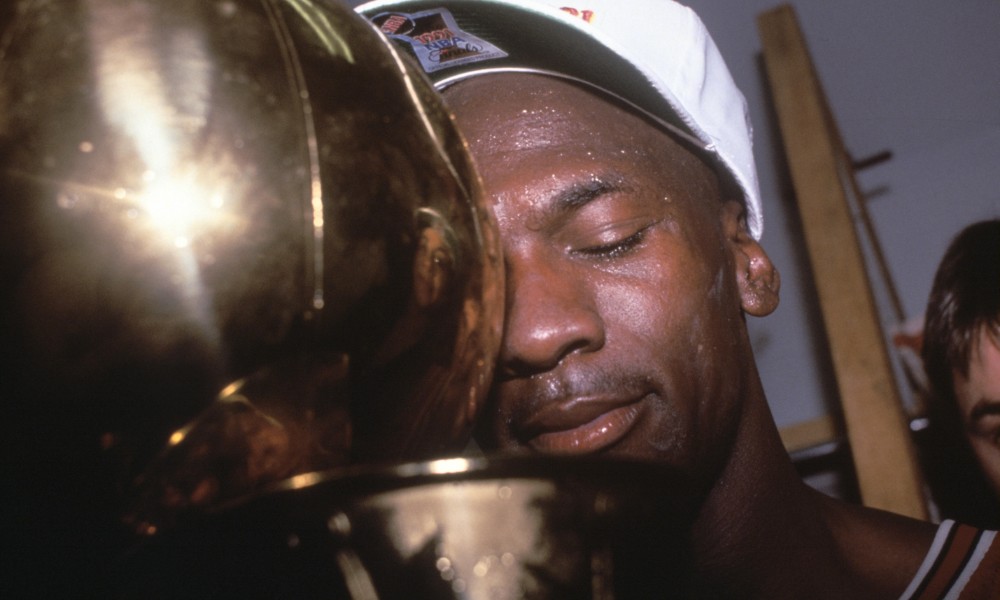 Michael Jordan wins first championship