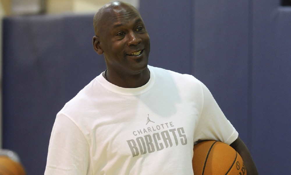 Michael Jordan at Bobcats training camp