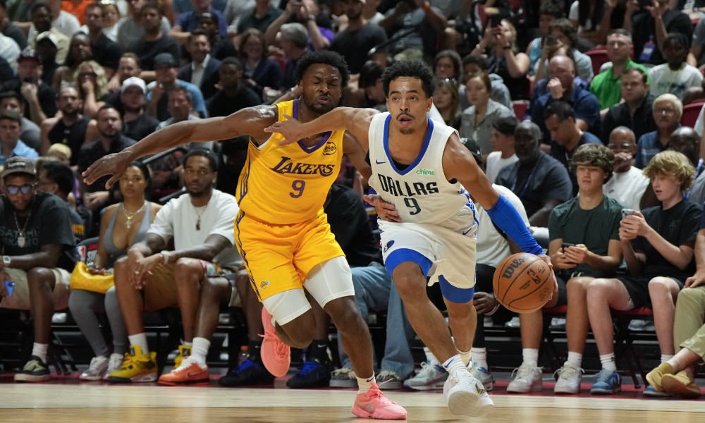 Bronny James gets beat on the defensive end