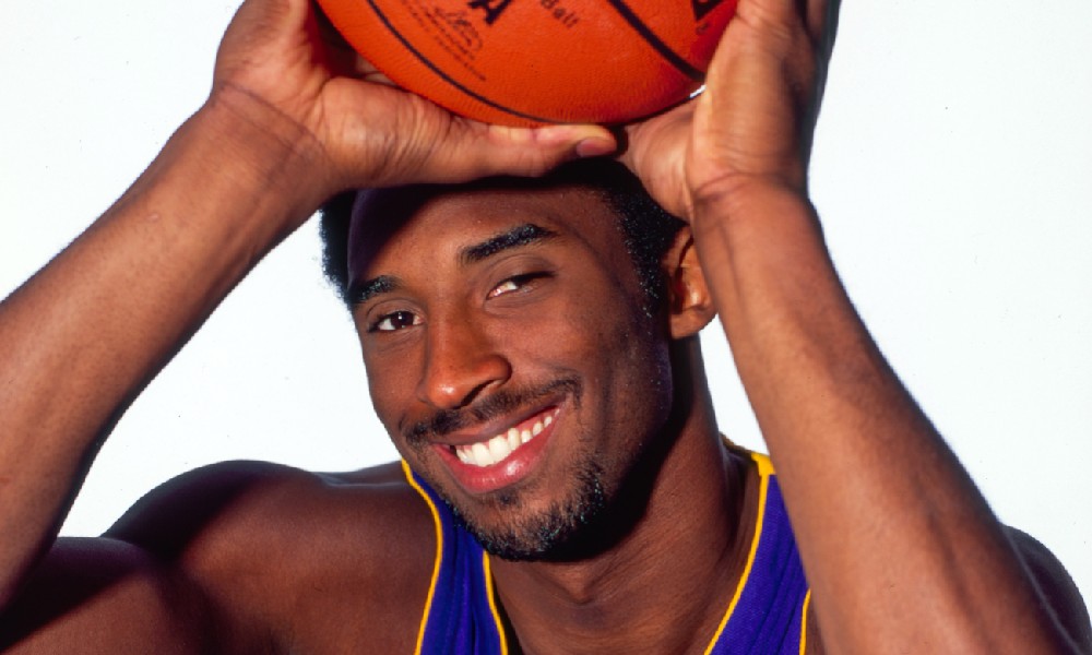 Kobe Bryant smiles