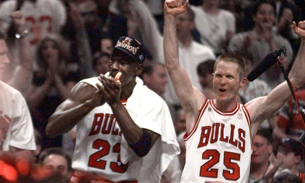 Michael Jordan and Steve Kerr