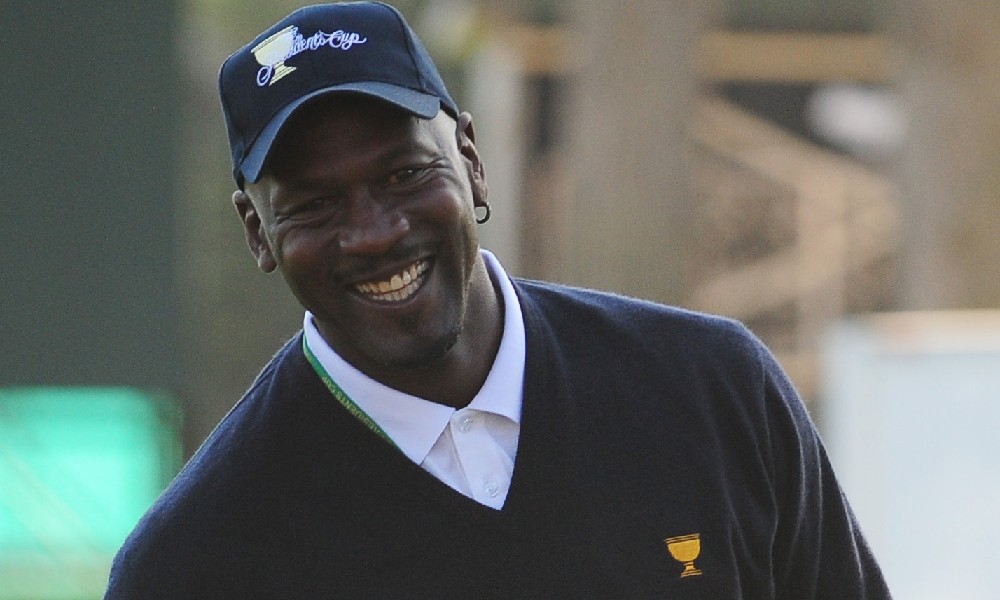 Michael Jordan smiles