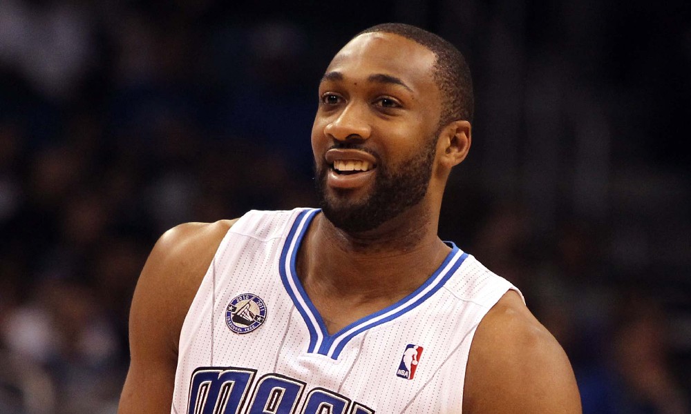 Gilbert Arenas smiles
