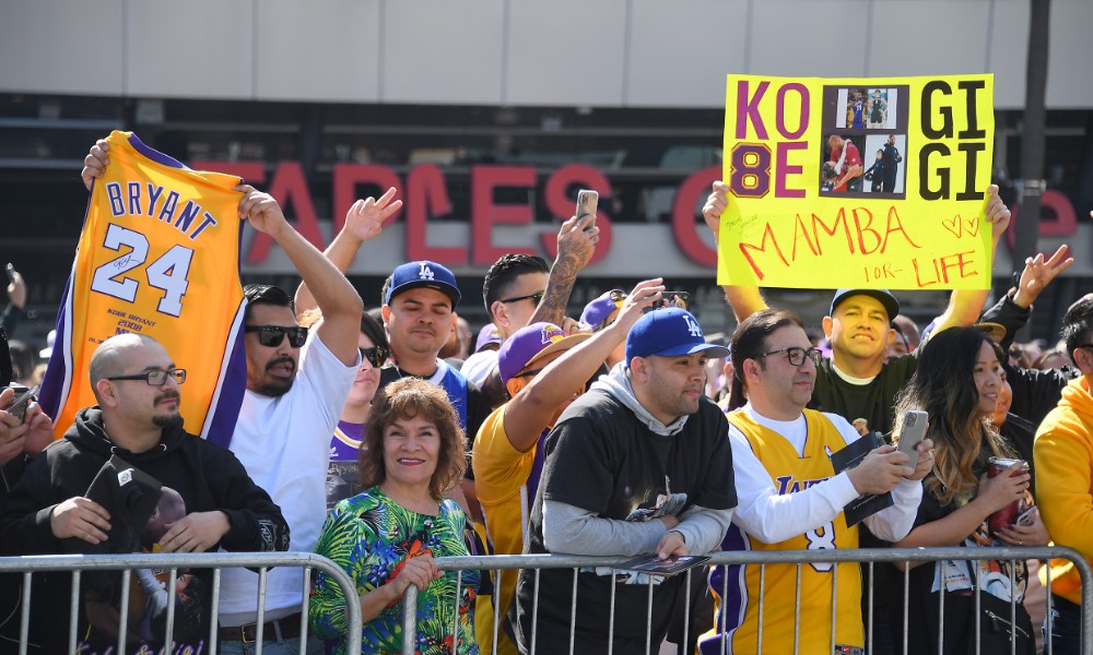 Fans celebrate Kobe Bryant and daughter Gianna