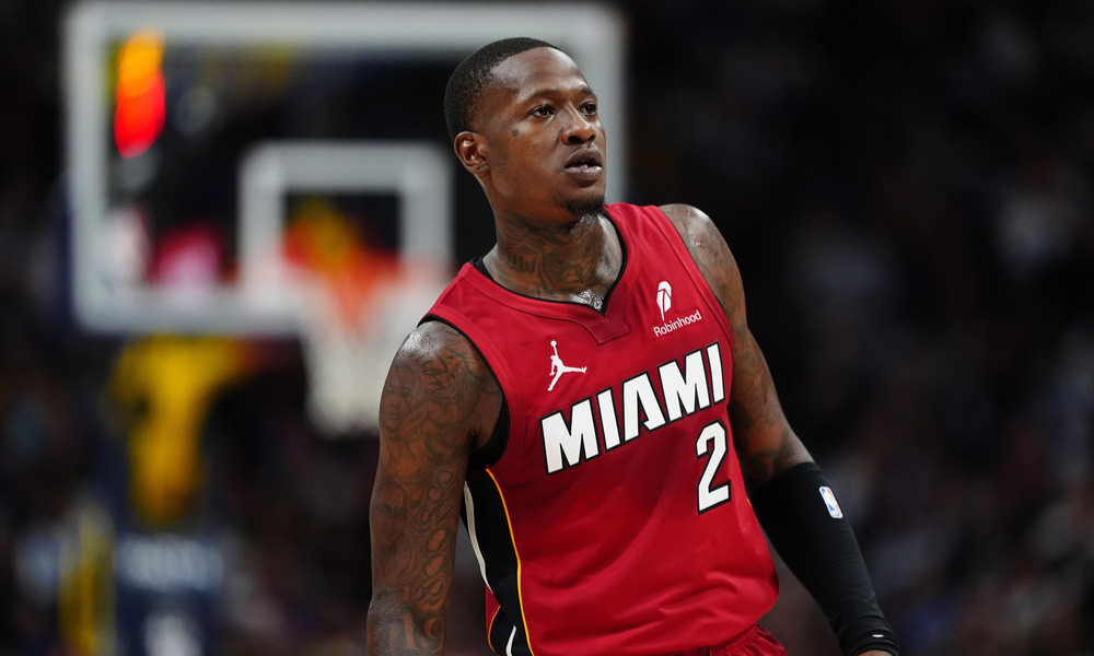 Closeup shot of Miami Heat guard Terry Rozier.