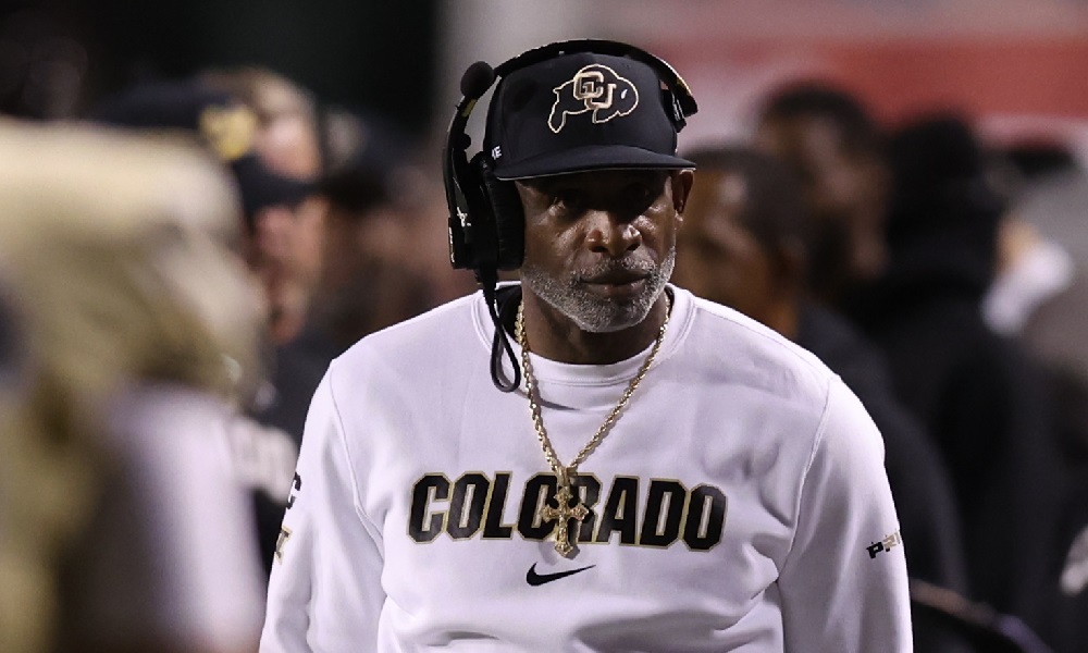 Deion Sanders Colorado sideline headset.
