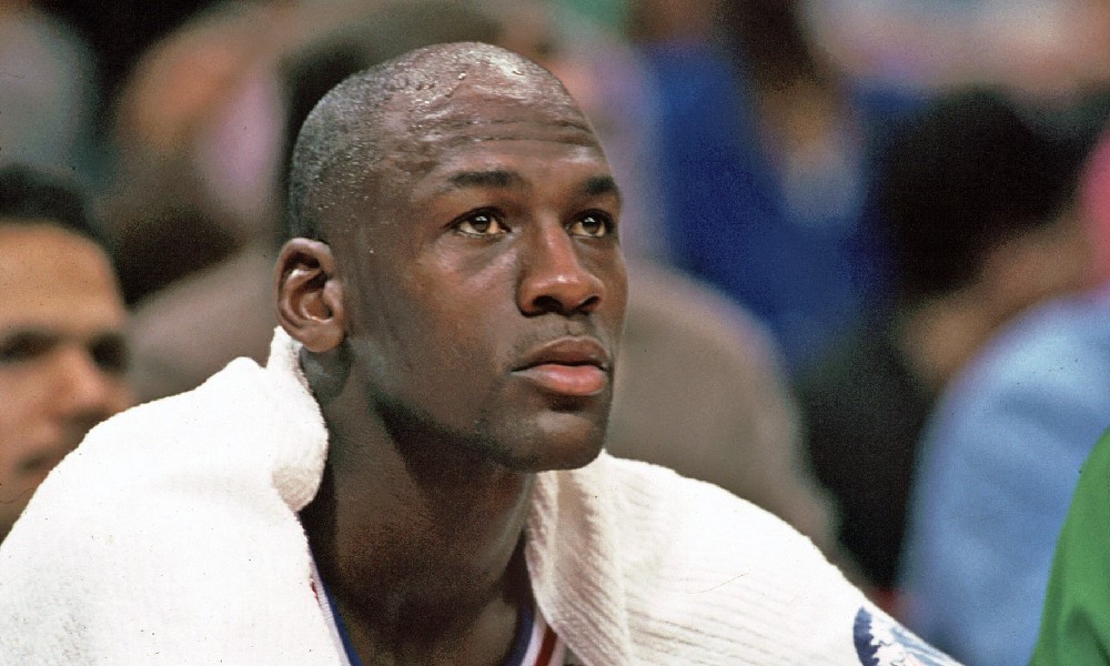 Michael Jordan watches game