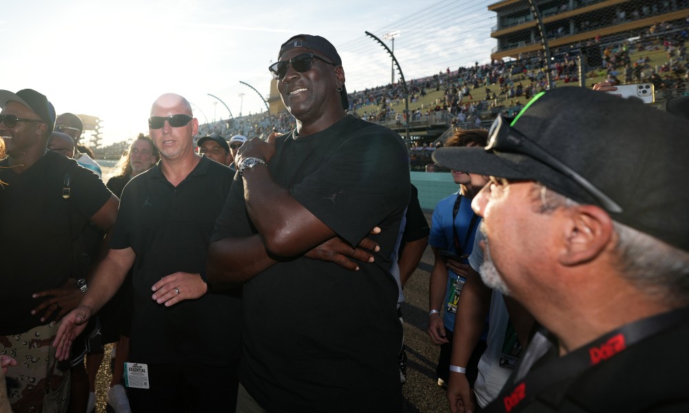 Michael Jordan at NASCAR race