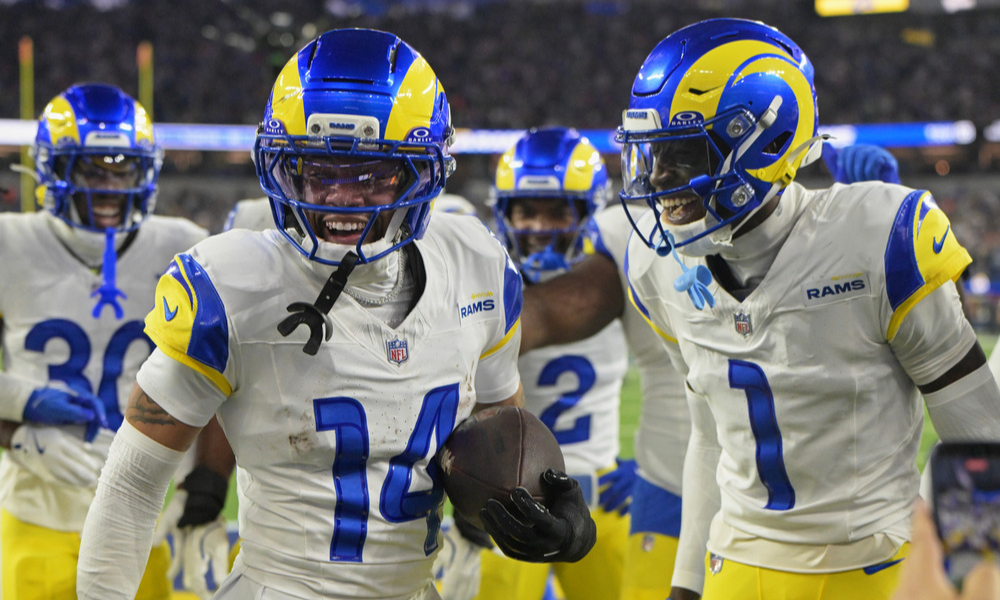 Closeup shot of L.A. Rams cornerback Cobie Durant.