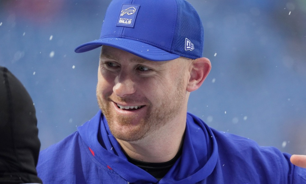 Closeup shot of Buffalo Bills head coach Joe Brady.