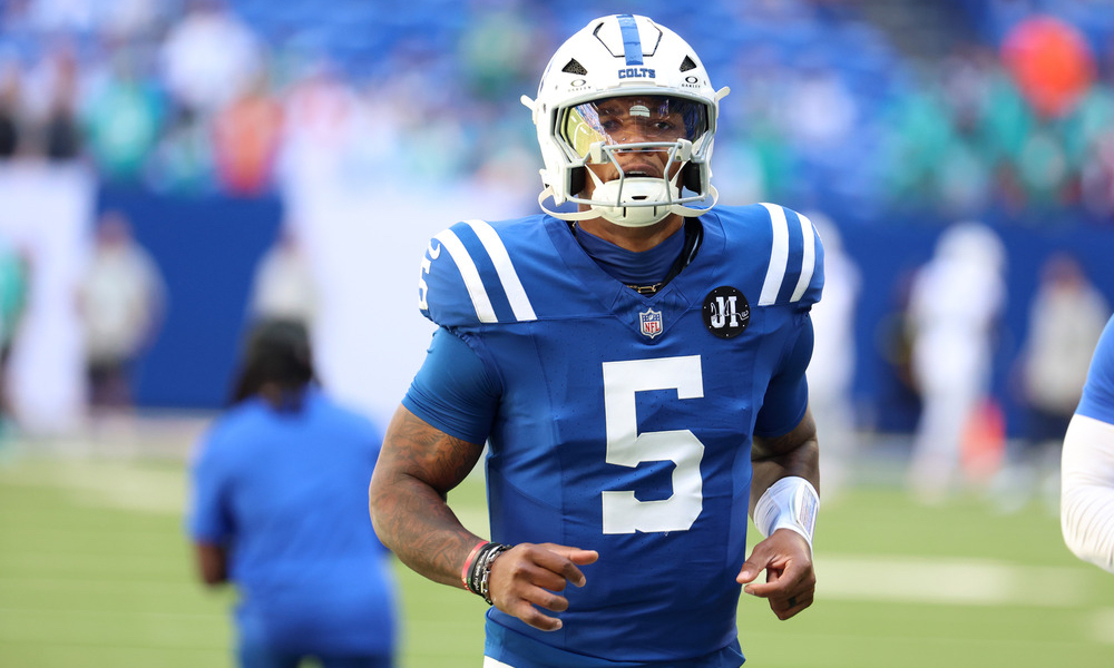 Closeup shot of Indianapolis Colts QB Anthony Richardson.