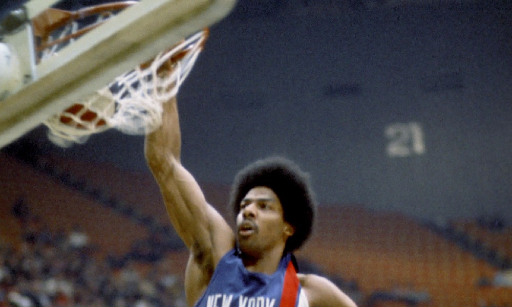 Dr. J dunking in ABA