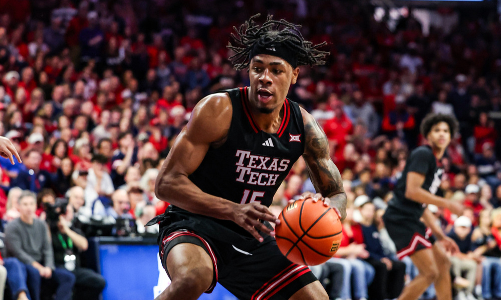 Closeup shot of Texas Tech star JT Toppin.