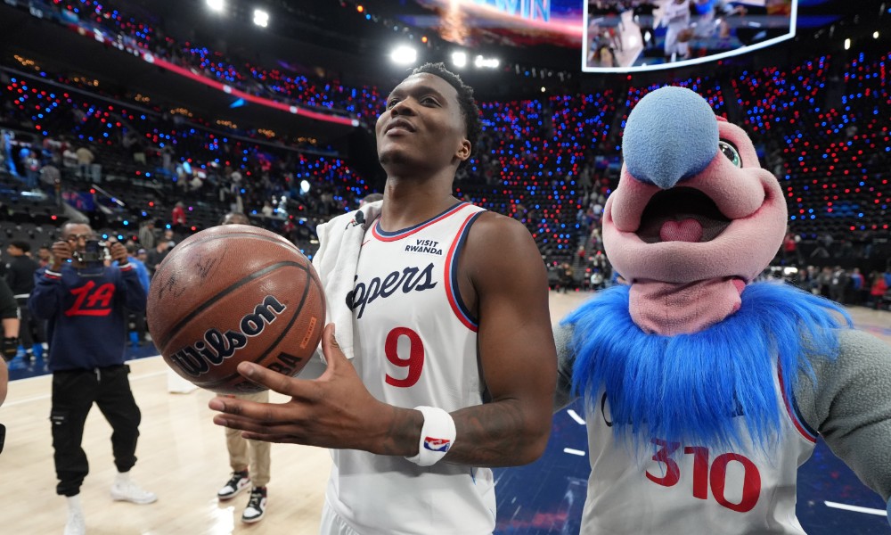 Bennedict Mathurin after Clippers Nuggets game