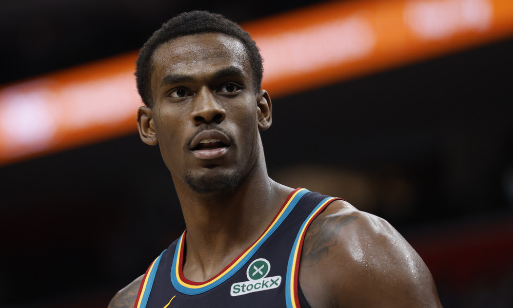 Closeup shot of Detroit Pistons center Jalen Duren.