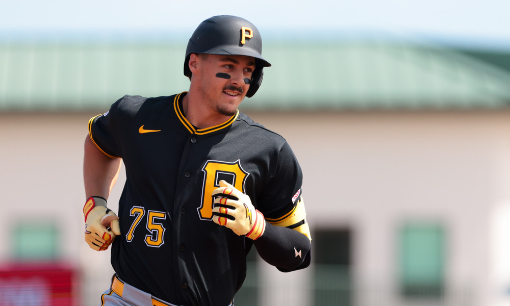 Closeup shot of Pittsburgh Pirates shortstop Konnor Griffin.